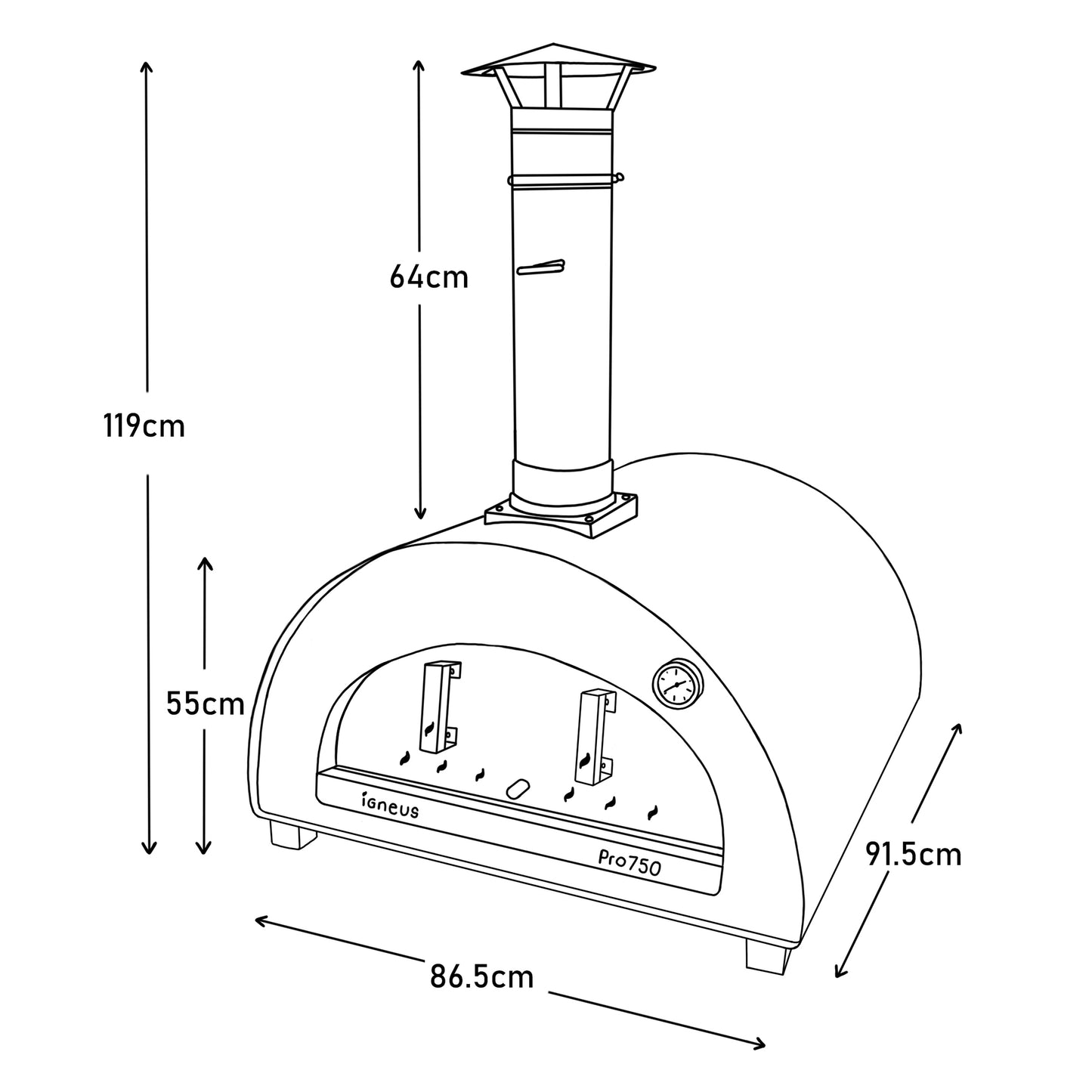 Igneus Pro 750 Wood Fired Pizza Oven