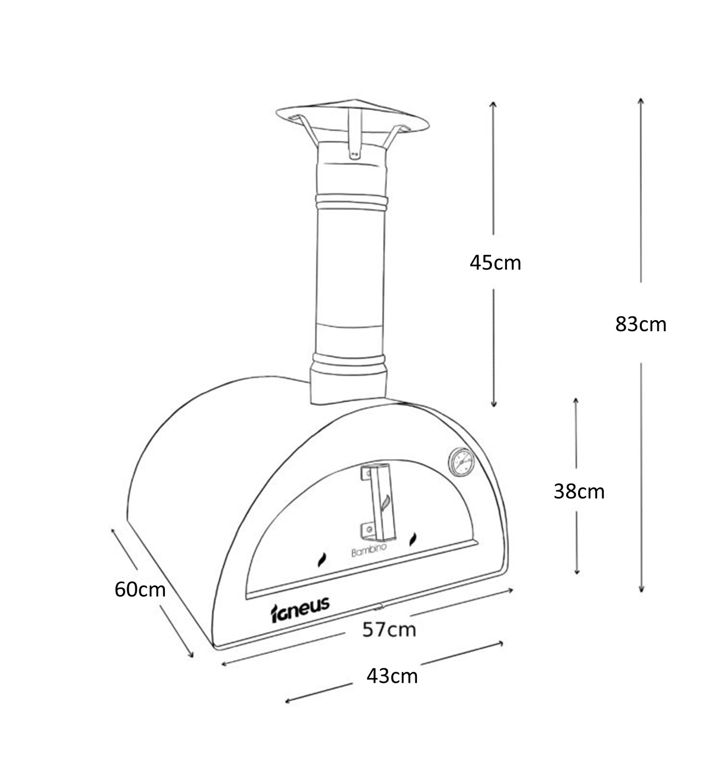 Igneus Bambino Wood Fired Pizza Oven