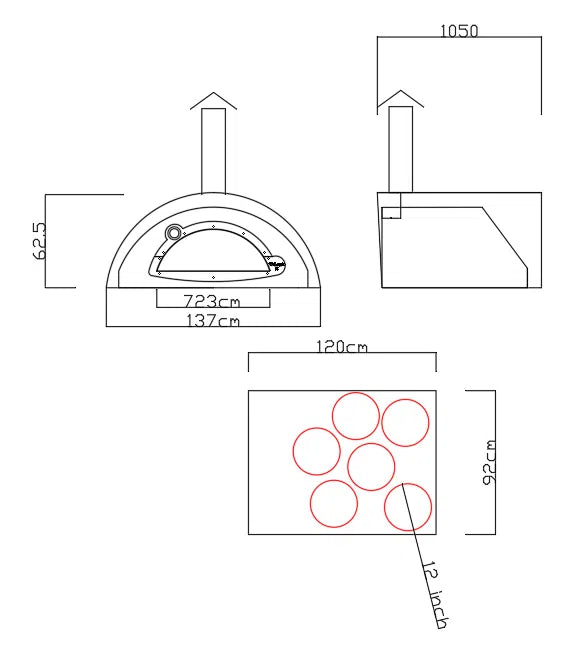 Vulcan X - Wood fired Pizza Oven